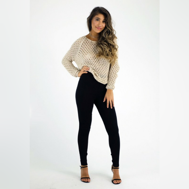 Mia Jegging High Waisted in Plain - Black Kenzie Tenzie