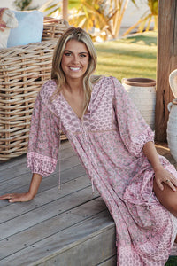 Monday Midi Dress Rosabella Print Kenzie Tenzie