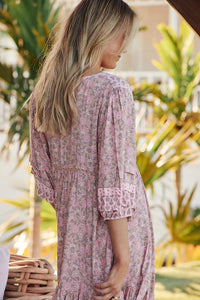 Monday Midi Dress Rosabella Print Kenzie Tenzie