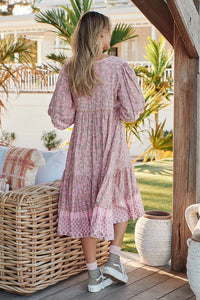 Monday Midi Dress Rosabella Print Kenzie Tenzie