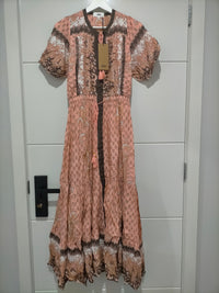 Opie Maxi Dress Coral Bells Print Kenzie Tenzie