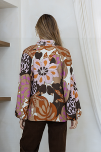 Oslo Blouse Picasso print – model back view