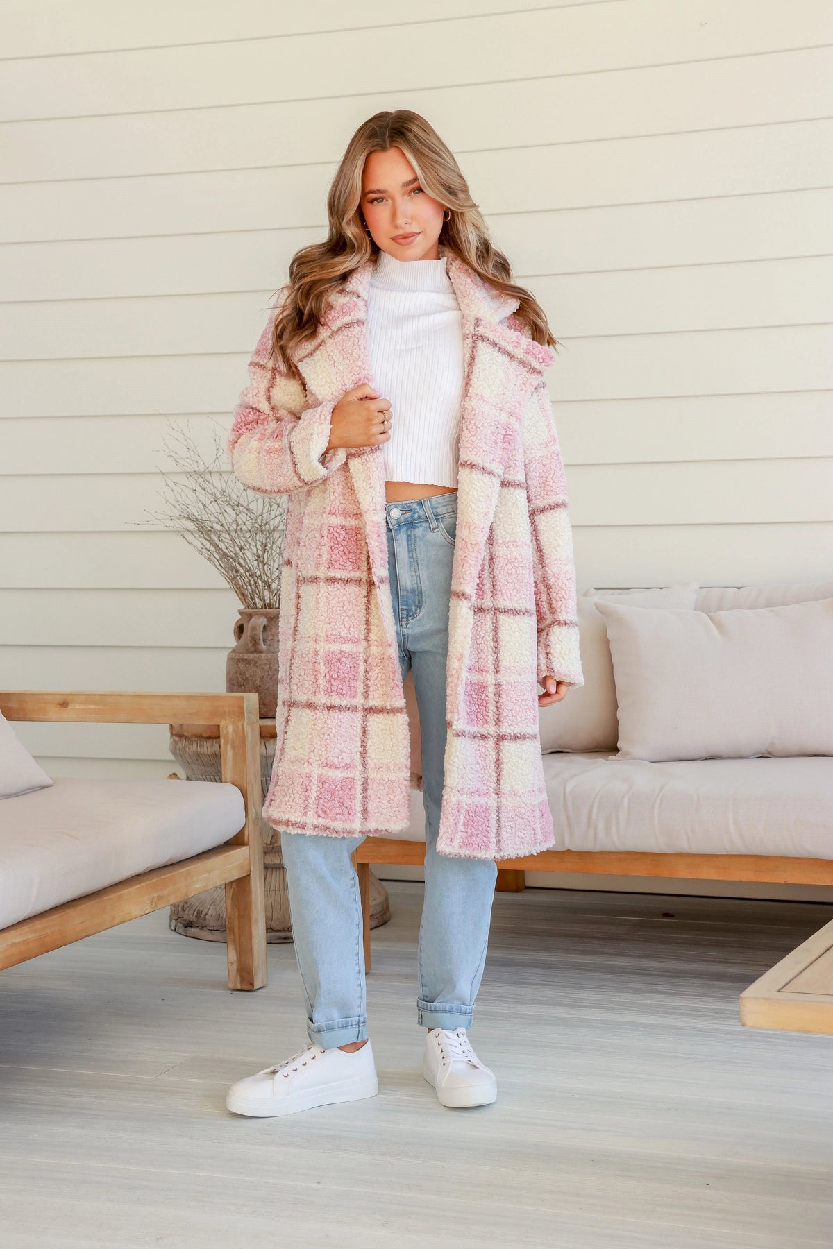Parisian Dream Check Coat Kenzie Tenzie