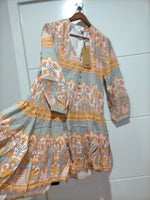 Payson Mini Dress Grey Odessa Print Kenzie Tenzie