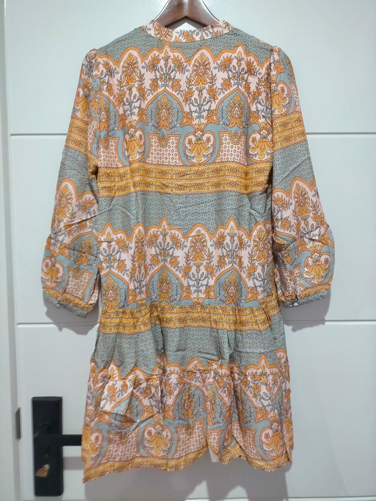 Payson Mini Dress Grey Odessa Print Kenzie Tenzie