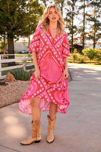 Penny Midi Dress Gypsy Print Kenzie Tenzie