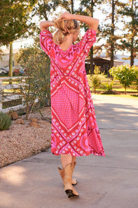 Penny Midi Dress Gypsy Print Kenzie Tenzie