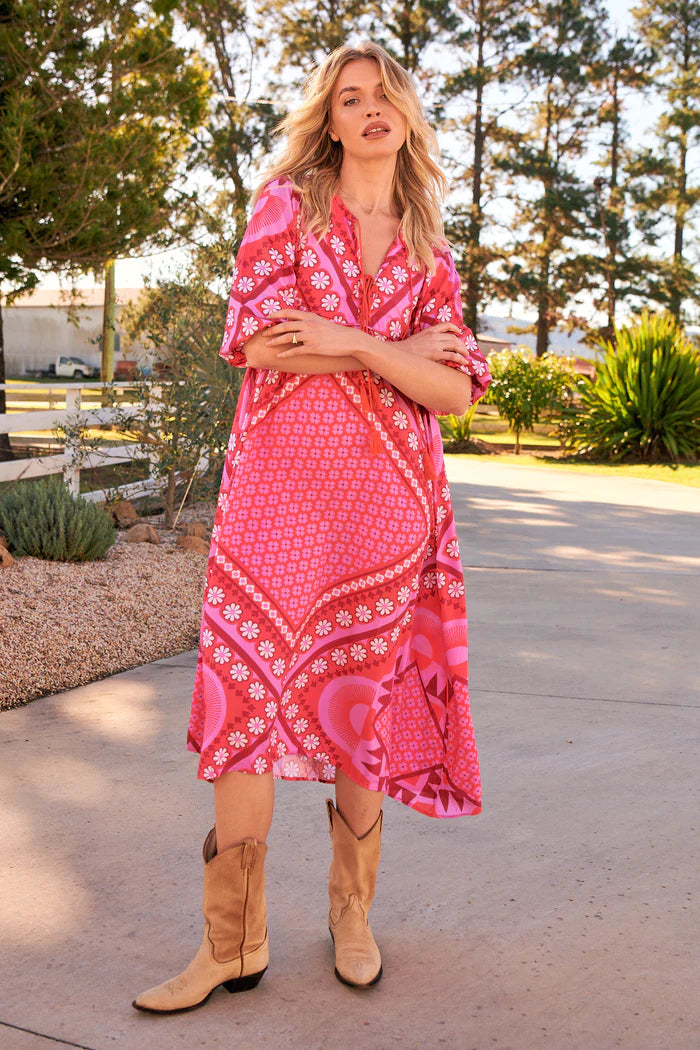 Penny Midi Dress Gypsy Print Kenzie Tenzie