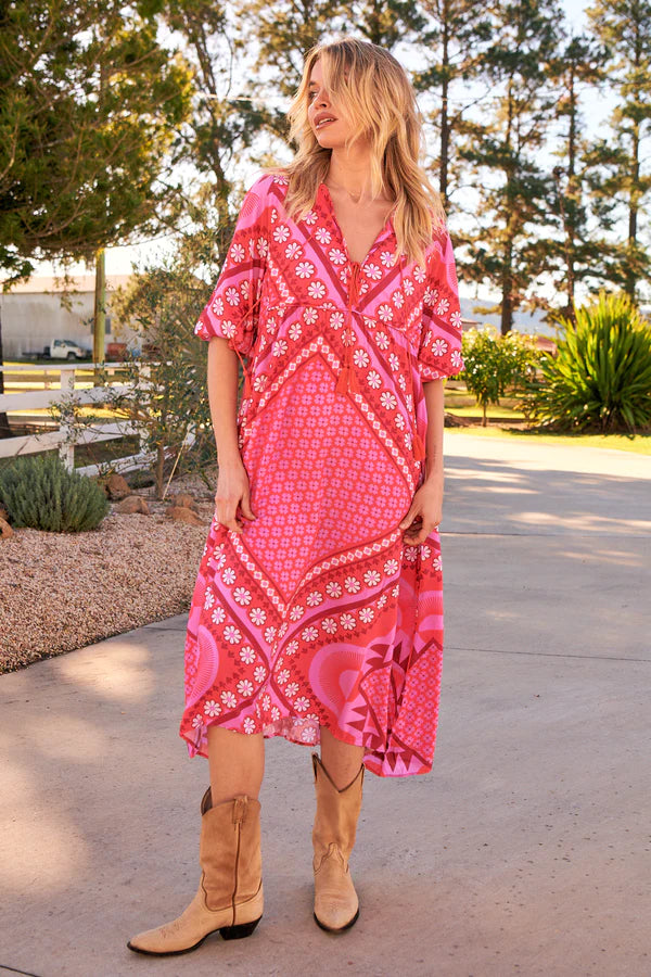 Penny Midi Dress Gypsy Print Kenzie Tenzie