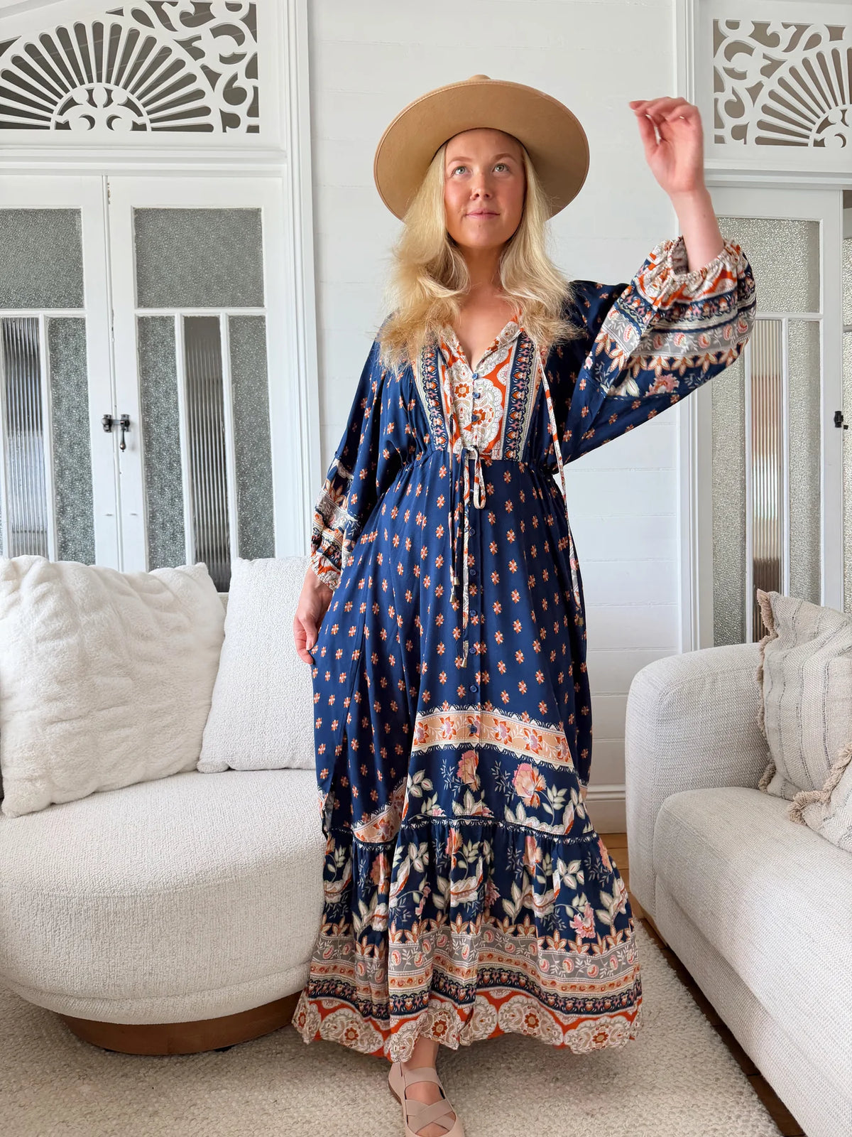 Catalonia Maxi Dress ~ Asha print