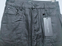 Rissie Wax Denim Midi Skirt Black Kenzie Tenzie
