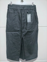 Rissie Wax Denim Midi Skirt Black Kenzie Tenzie