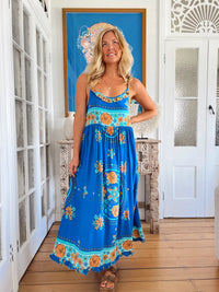 Bibi Midi Dress ~ Riviera print