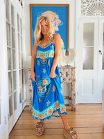 Bibi Midi Dress Riviera print