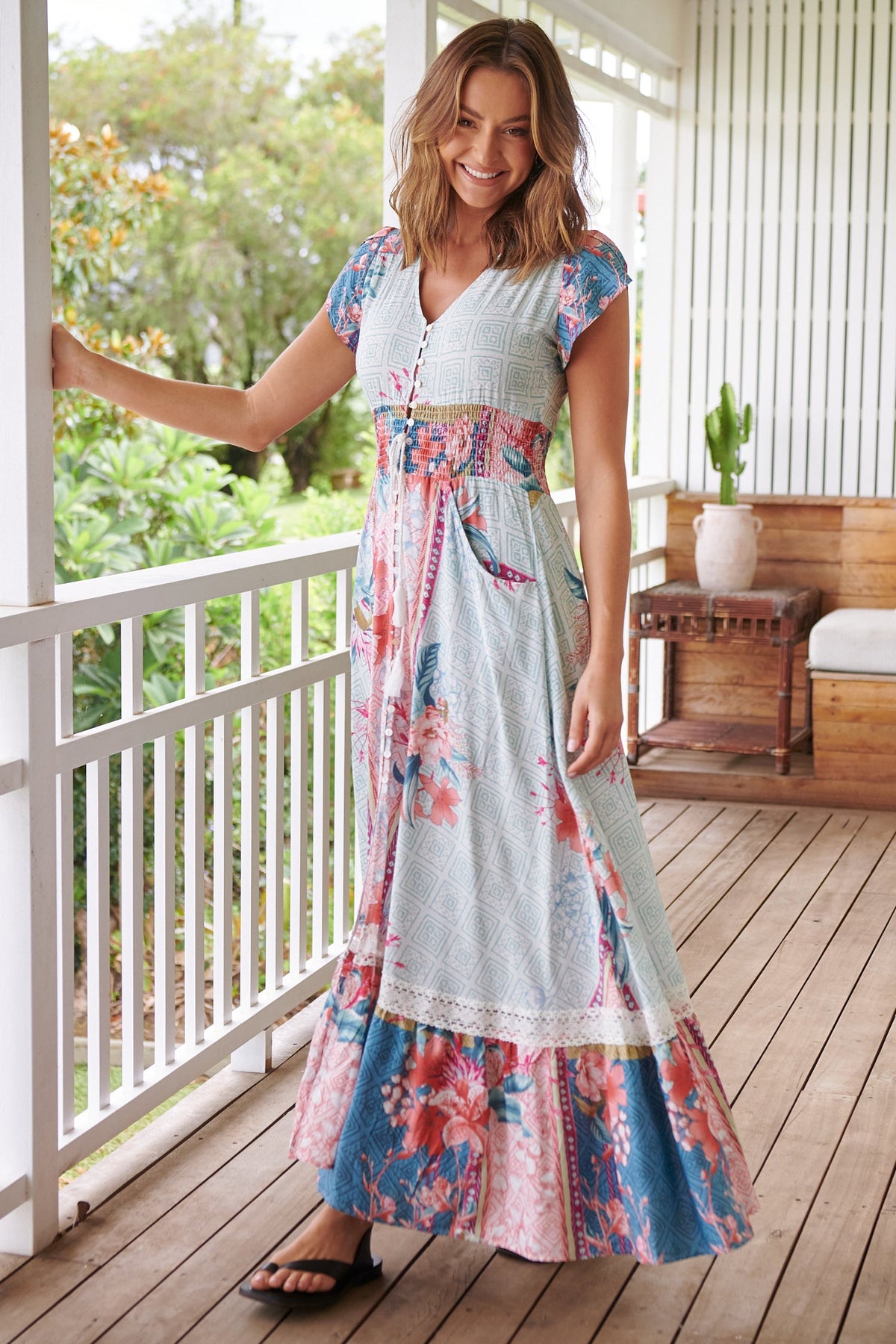 Romi Maxi Dress in Cemeli Print Kenzie Tenzie