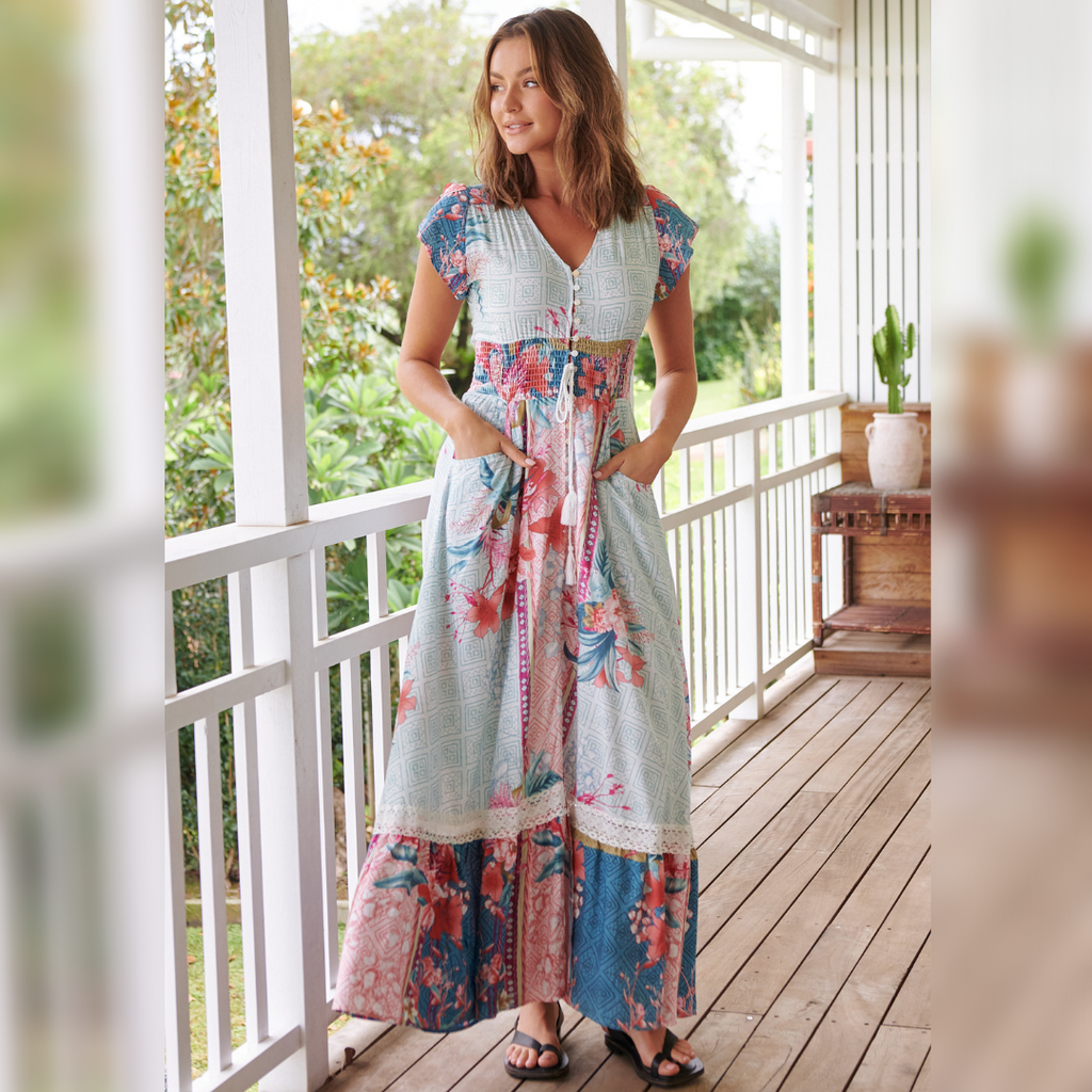 Romi Maxi Dress in Cemeli Print Kenzie Tenzie