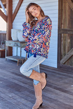 Rue Top Carnation print Kenzie Tenzie