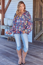 Rue Top Carnation print Kenzie Tenzie