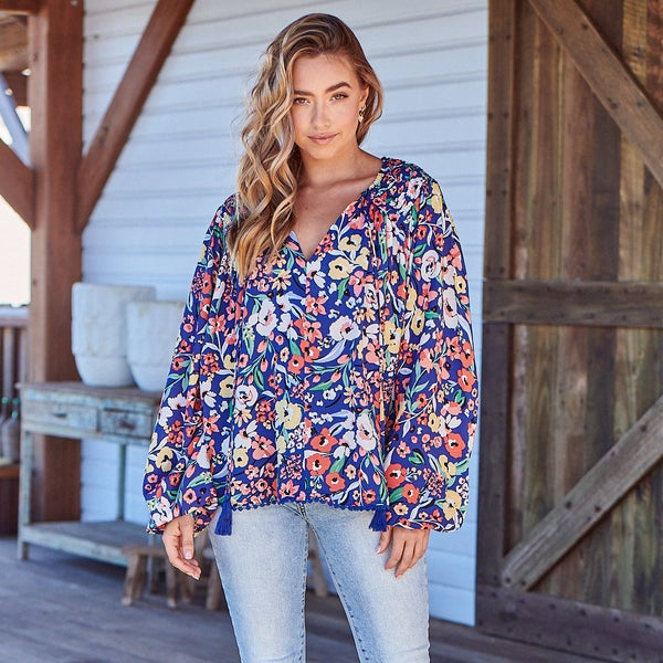 Rue Top Carnation print Kenzie Tenzie