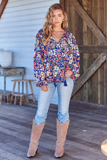 Rue Top Carnation print Kenzie Tenzie