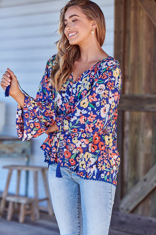 Rue Top Carnation print Kenzie Tenzie