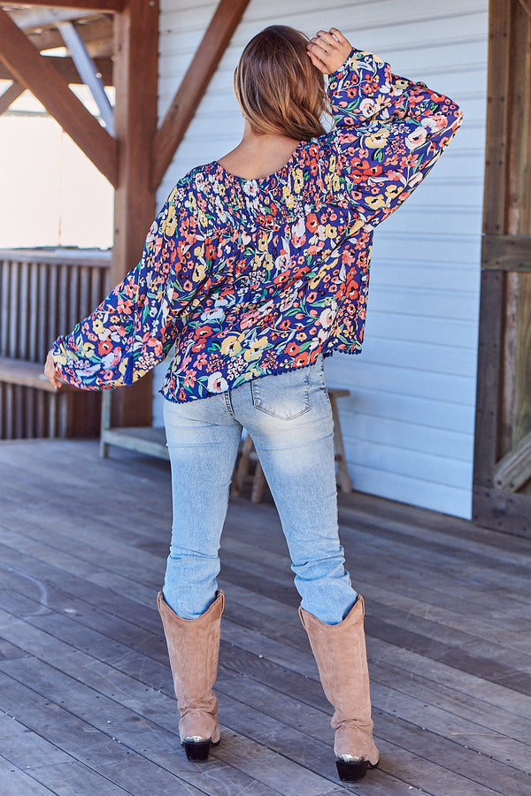 Rue Top Carnation print Kenzie Tenzie