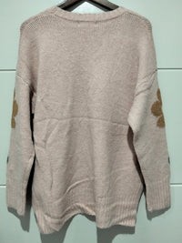 Sacha Daisy Knit Jumper blush – flat lay back view