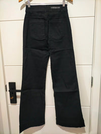 Sailor Wide Leg Pocket Jeans black – flat lay back showing oversized pockets and length
