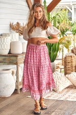 Shayla Maxi Skirt Rose Blossom print Kenzie Tenzie