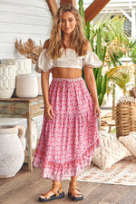 Shayla Maxi Skirt Rose Blossom print Kenzie Tenzie