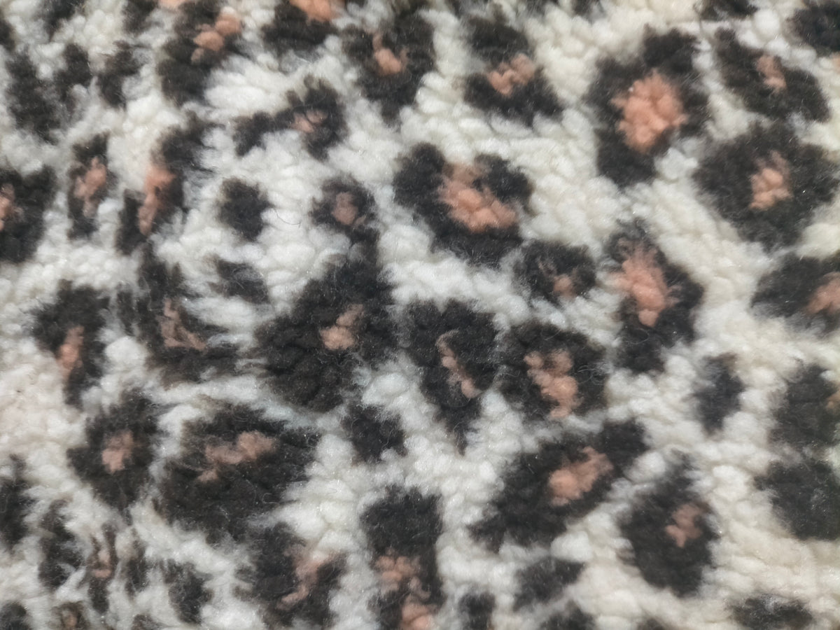 Sundays Leopard Sherpa Jacket ~ Winter White