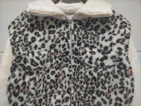 Sundays Leopard Sherpa Jacket ~ Winter White