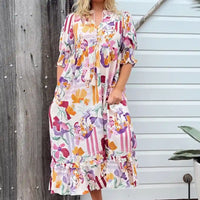 Kora Midi Dress ~ Sweet Lily Print