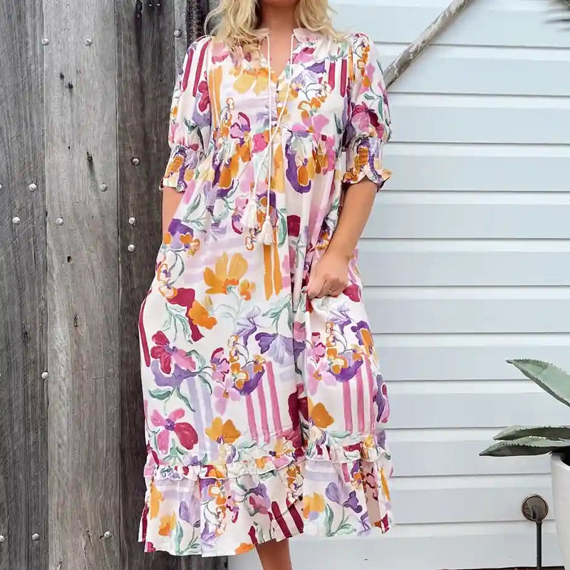 Kora Midi Dress Sweet Lily Print