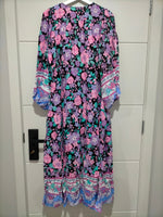 Teresa Maxi Dress Blackbird Print Kenzie Tenzie