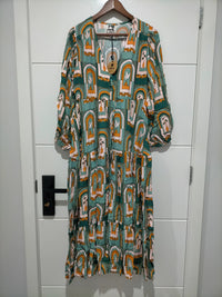 Teresa Maxi Dress Emerald Arches Print Kenzie Tenzie