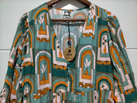 Teresa Maxi Dress Emerald Arches Print Kenzie Tenzie