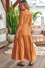 Tessa Maxi Dress Honey Cotton Print Kenzie Tenzie