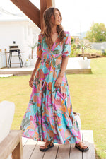 Tessa Maxi Dress Kiawah Print Kenzie Tenzie