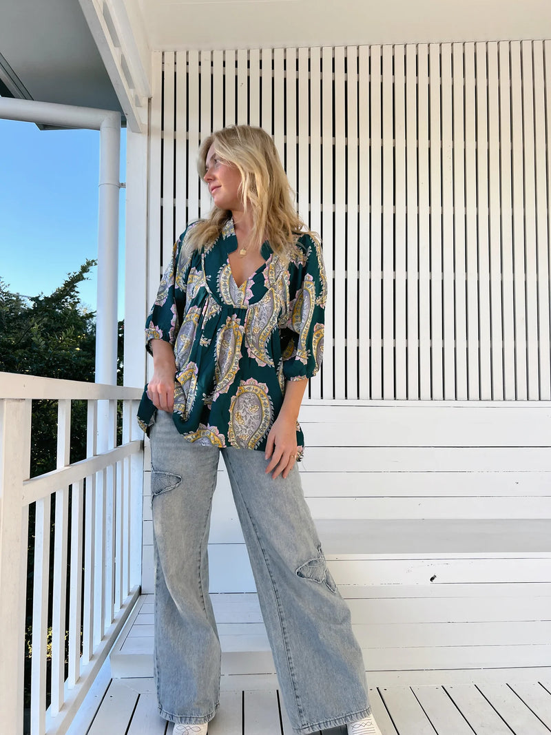 Boheme Blouse Mahala print
