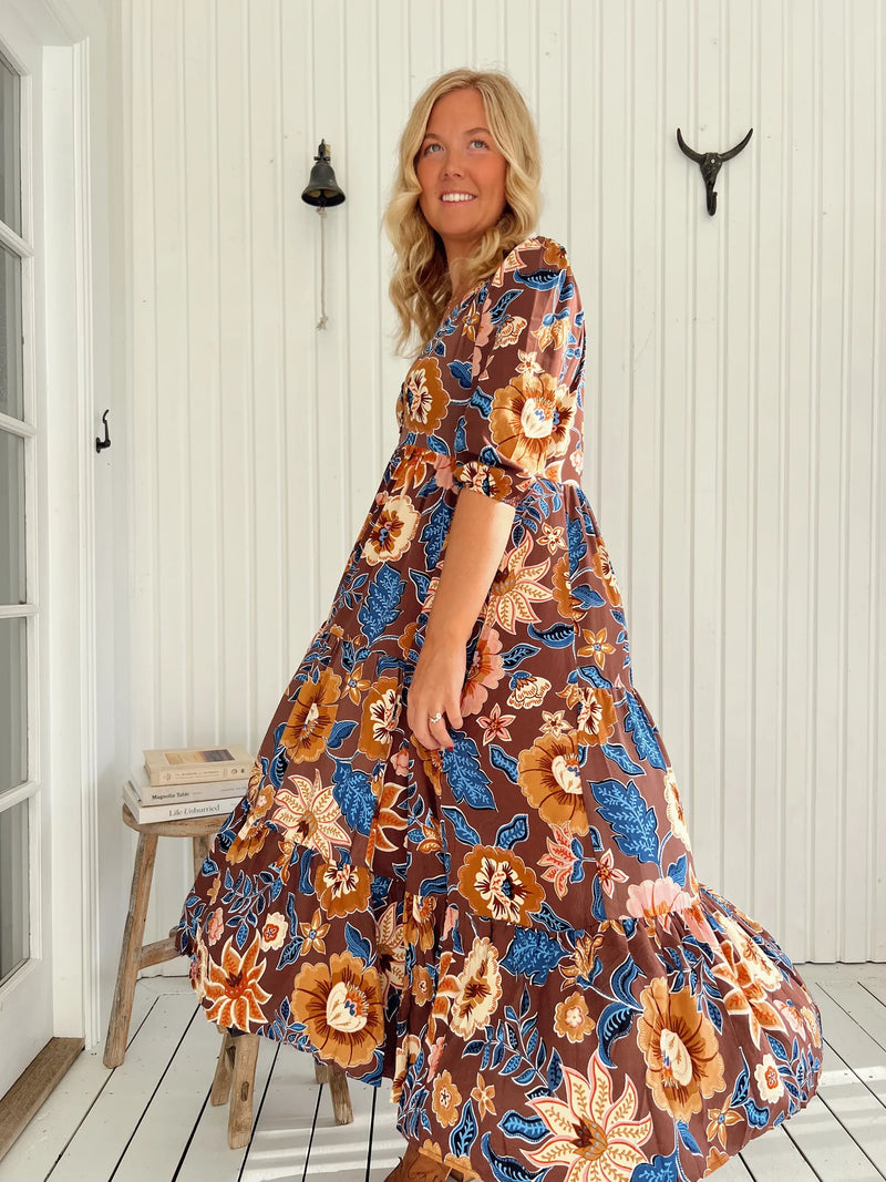 Eve Midi Dress Tierra Print