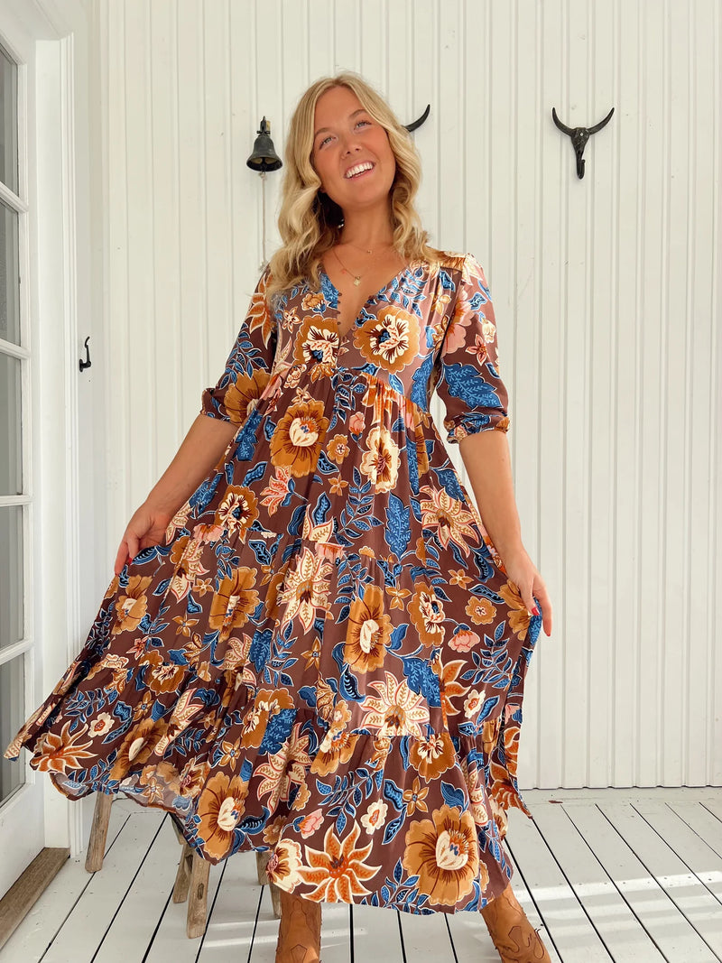 Eve Midi Dress Tierra Print