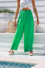 Vacation Linen Pants - Green Kenzie Tenzie