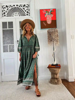 Meadow Maxi Dress Viridian Print