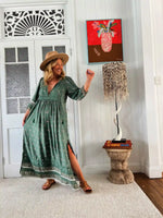 Meadow Maxi Dress Viridian Print