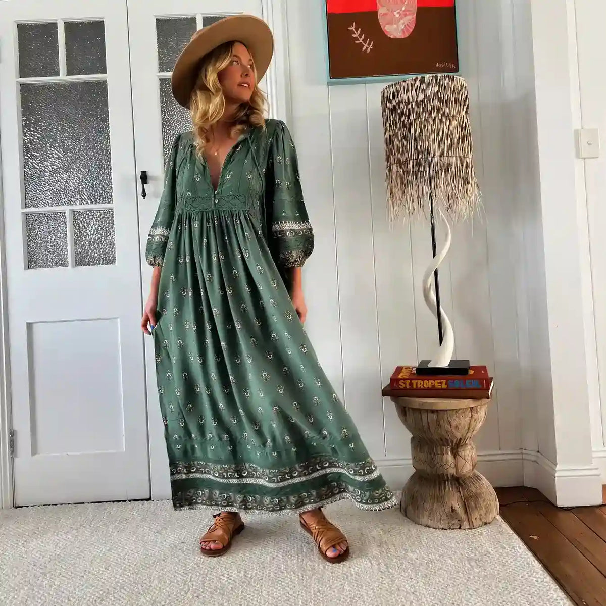 Meadow Maxi Dress Viridian Print by Jaase Kenzie Tenzie Meadow Maxi Dress Viridian Print by Jaase Kenzie Tenzie