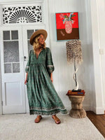 Meadow Maxi Dress Viridian Print