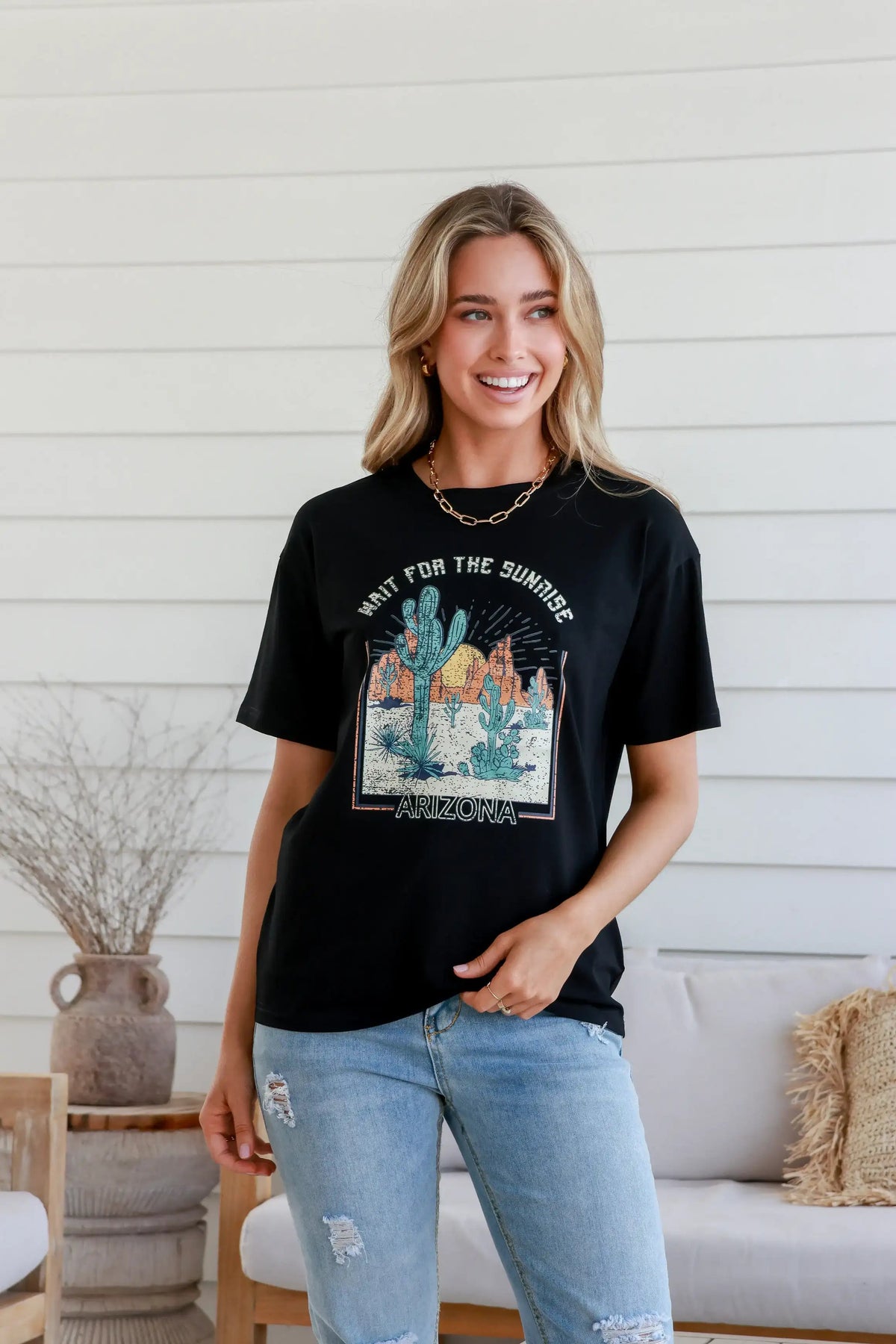 Wait for the Sunrise Arizona Black Band Tee Kenzie Tenzie