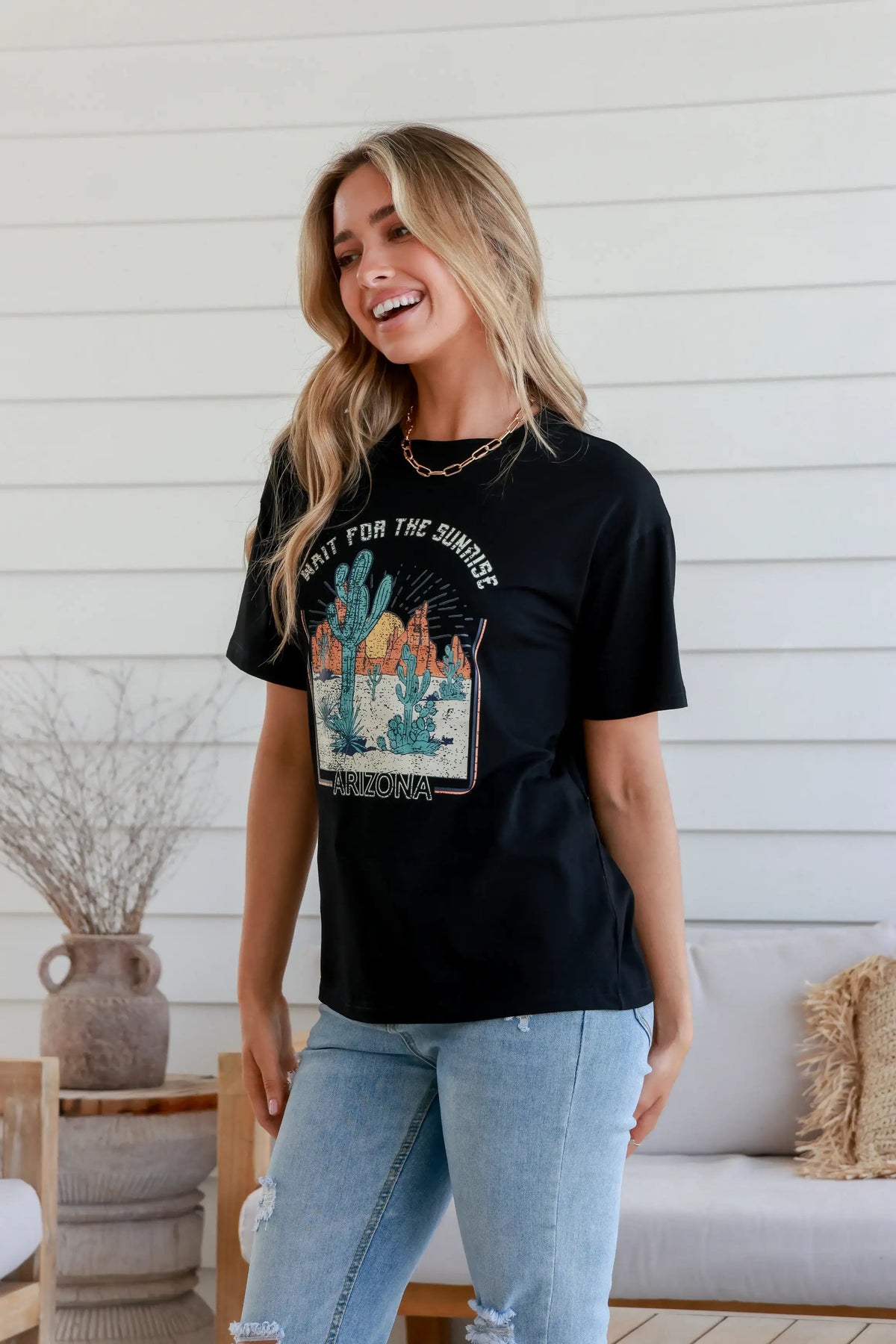 Wait for the Sunrise Arizona Black Band Tee Kenzie Tenzie