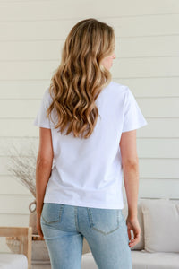 Wild and Free White Band Tee Kenzie Tenzie